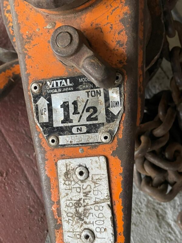 Vital 1.5 Ton Chain Block